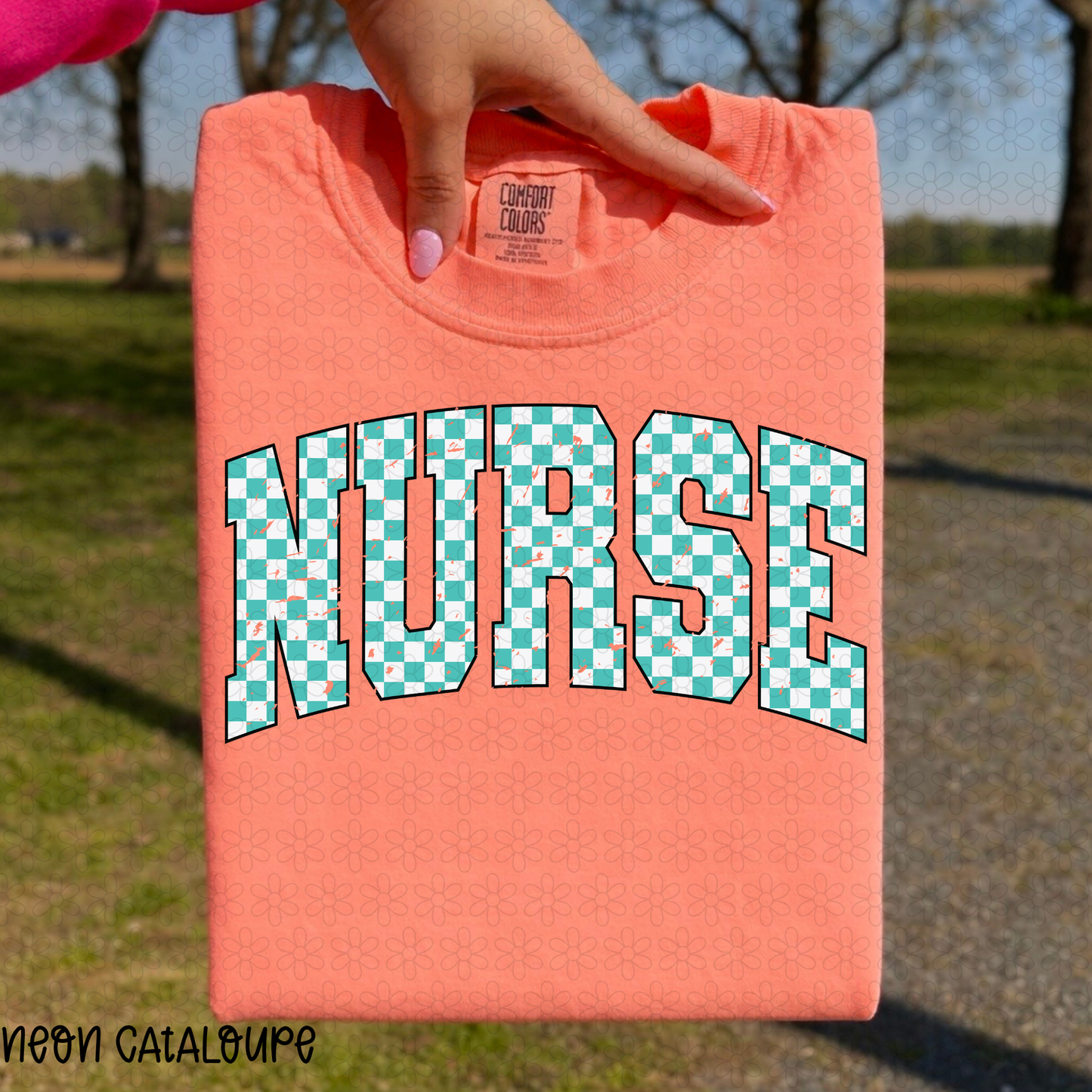 Checkered Nurse Completed Tee