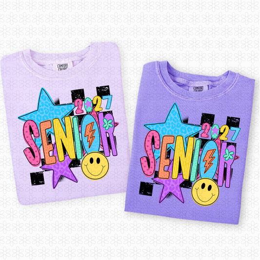 Checkered Star Senior 2027 Completed Tee