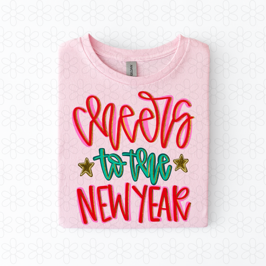 Cheers To the New Year Completed Tee