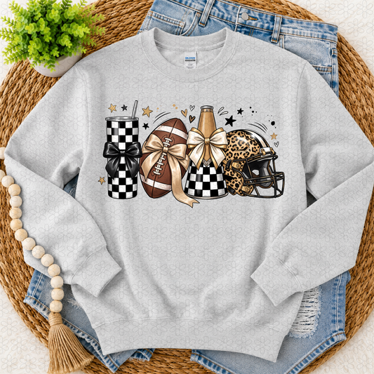 Cheeta Football Checkered Couquette DTF Transfer