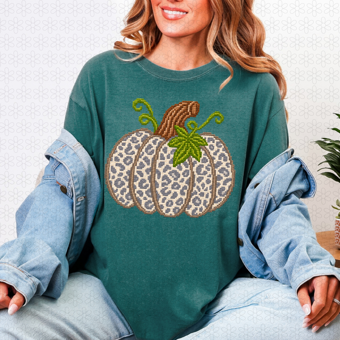 Cheeta pumpkin-stitch-pumpkin Completed Tee