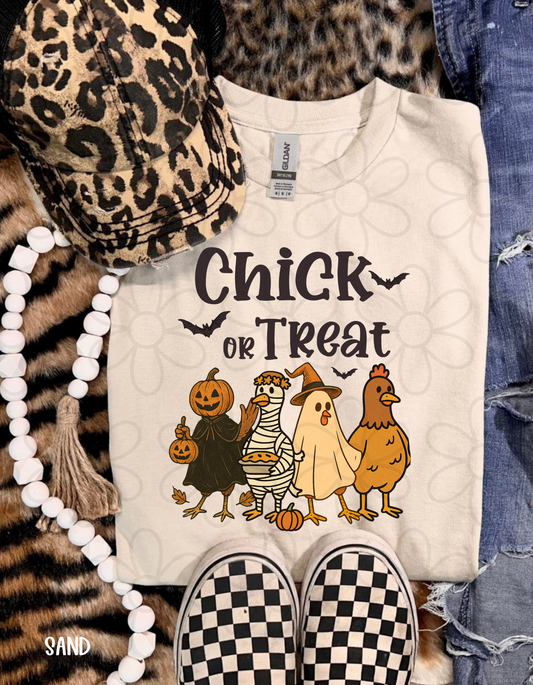Chick Or Treat Kids Completed Tee