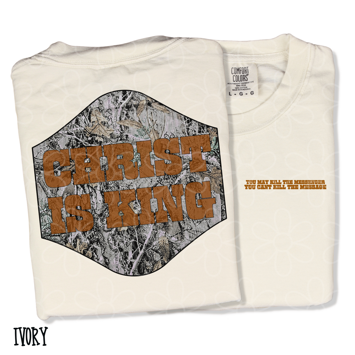 Christ Is King Camo Kids Completed Tee