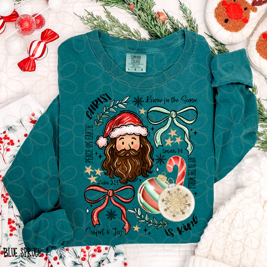 Christ Is King Christmas Collage Kids Completed Tee
