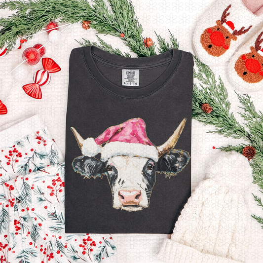 Christmas Cow DTF Transfer