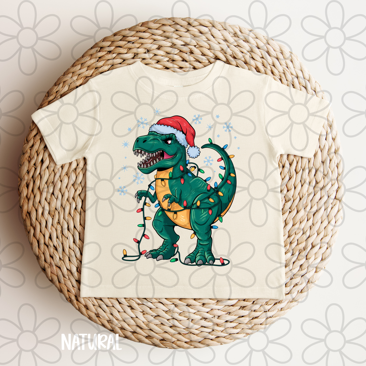 Christmas Dinosaur Completed Tee