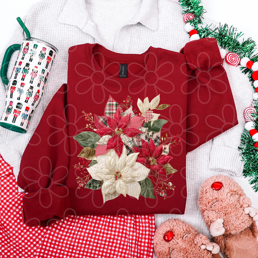 Christmas Flowers Completed Tee