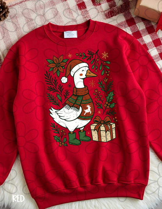 Christmas Goose Completed Tee