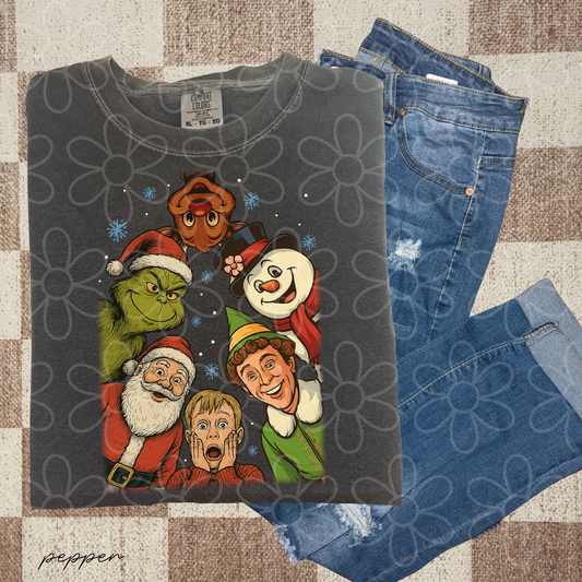 Christmas Movie Characters Completed Tee