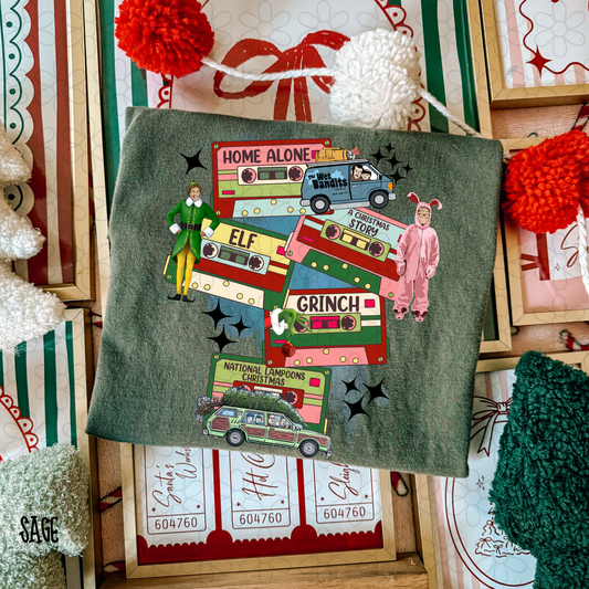 Christmas Movies Tapes Completed Tee