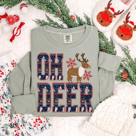 Christmas Oh Deer DTF Transfer