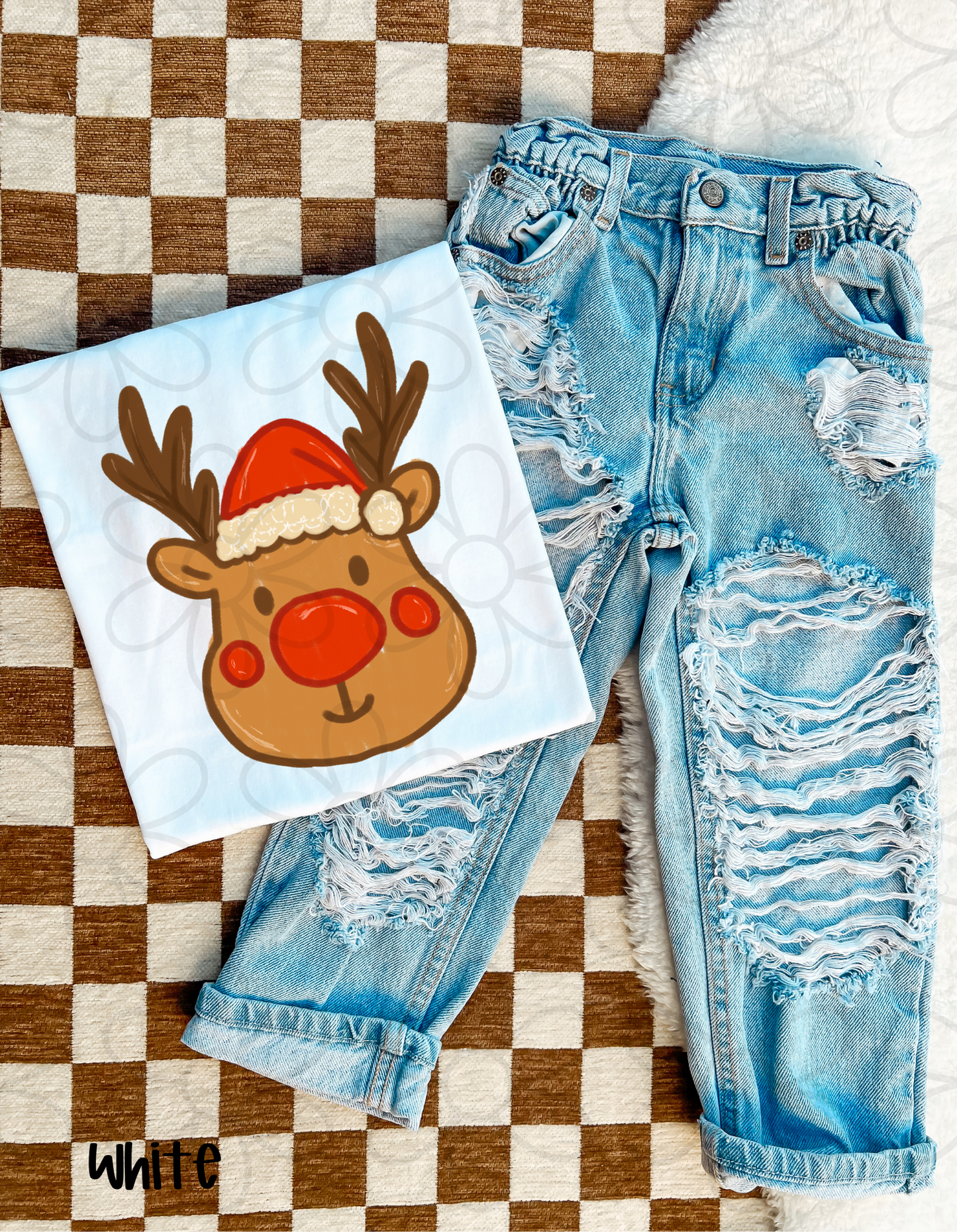 Christmas Reindeer Completed Tee