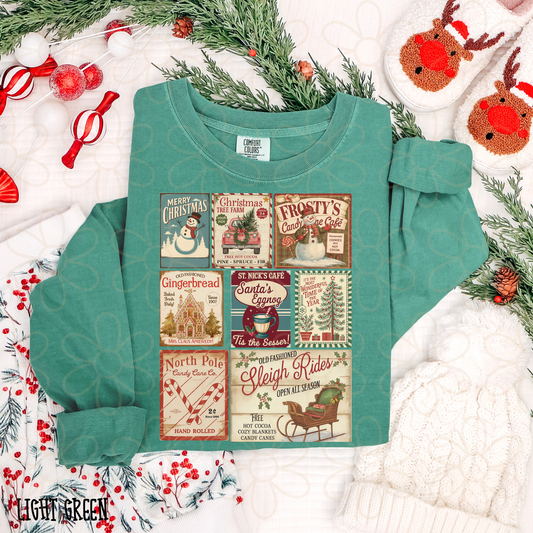 Christmas Signs Collage Completed Tee