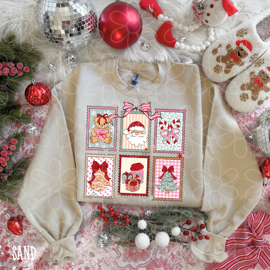 Christmas Stamps DTF Transfer