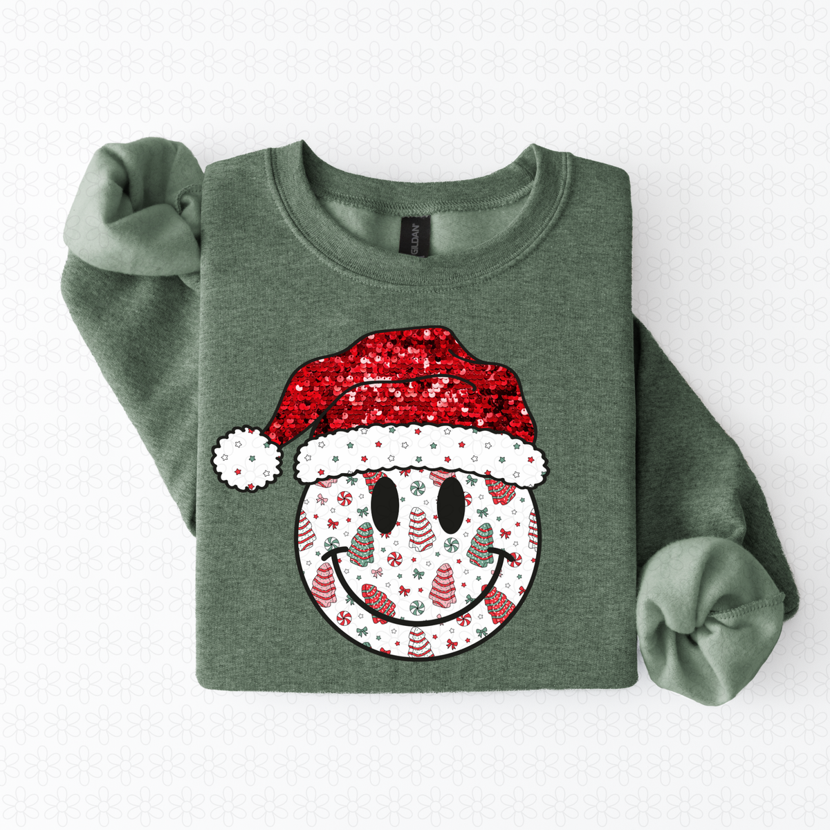 Christmas Cakes Smiley Completed Tee