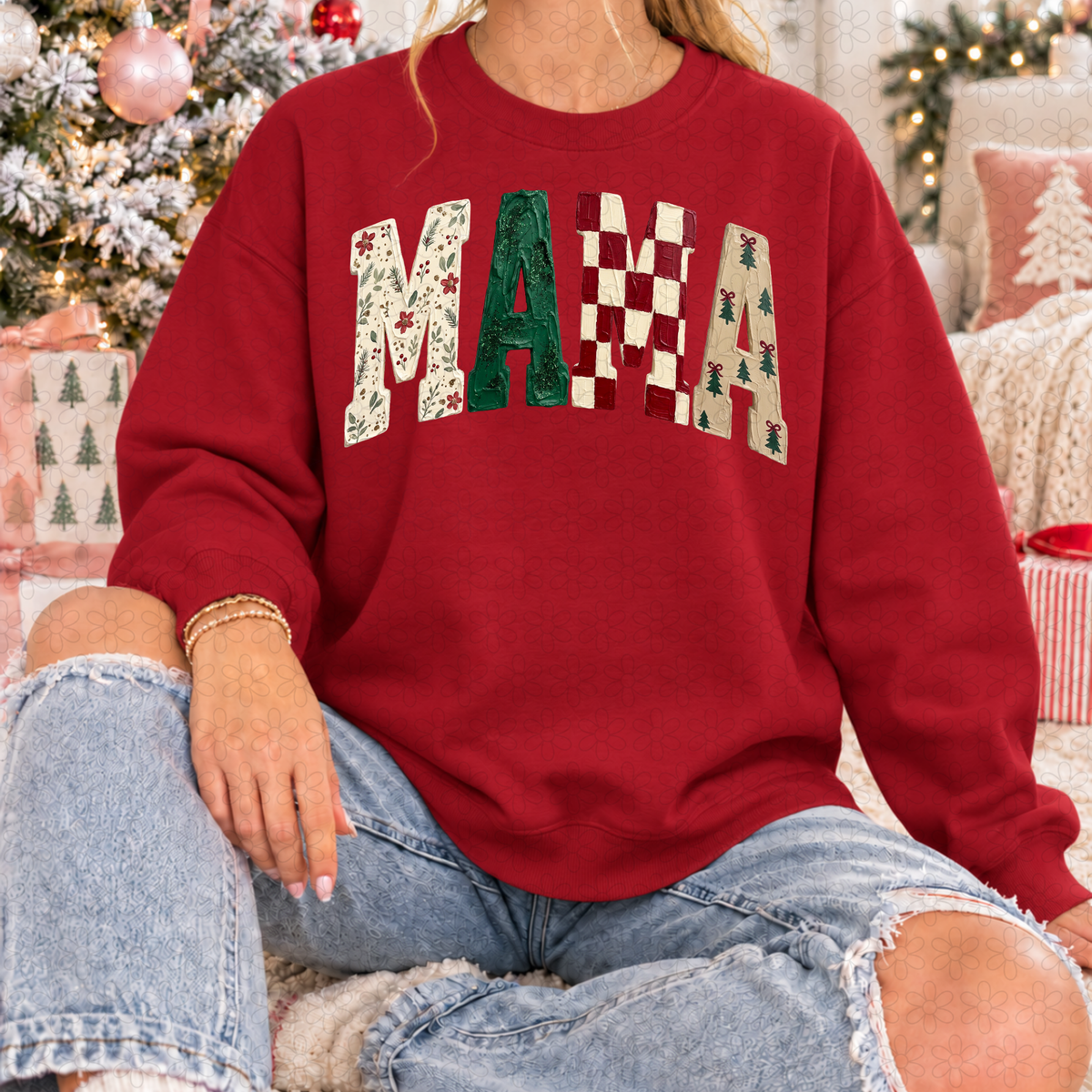 Christmas Mama Completed Tee