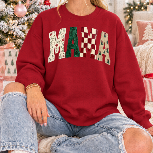 Christmas Mama Completed Tee