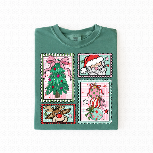 Christmas Stamps Completed Tee