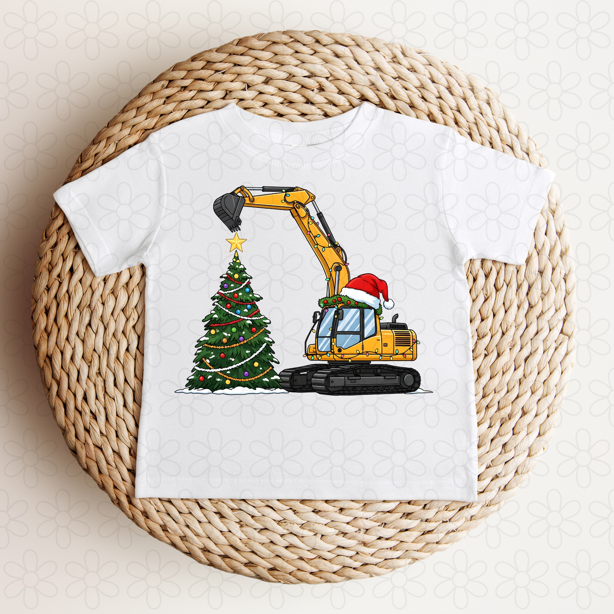 Christmas Tree Excavator Completed Tee
