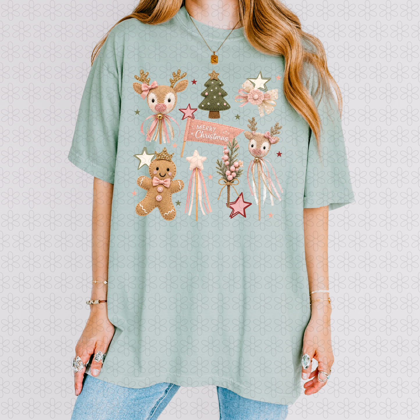 Christmas Wands Completed Tee