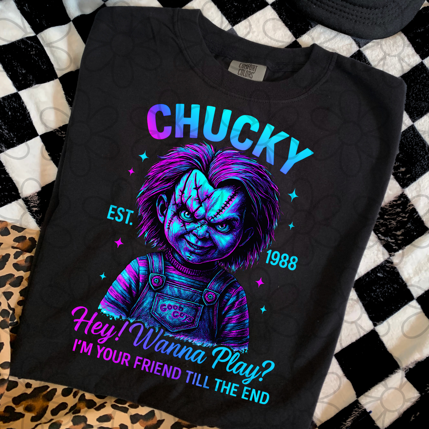 Chucky Hey Wanna Play? Kids Completed Tee