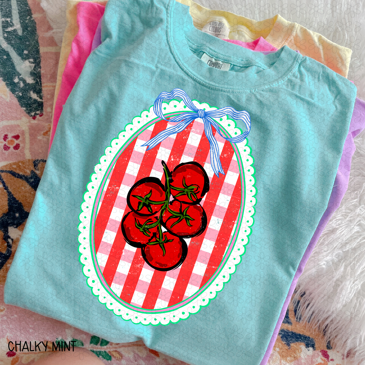 Coastal Tomatoes Completed Tee