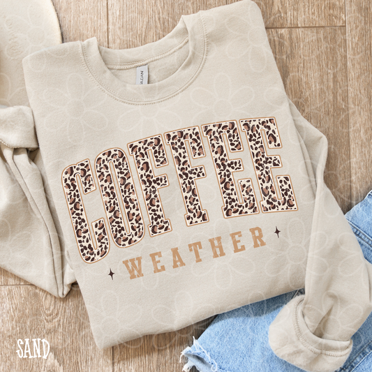 Coffee Weather Leopard DTF Transfer