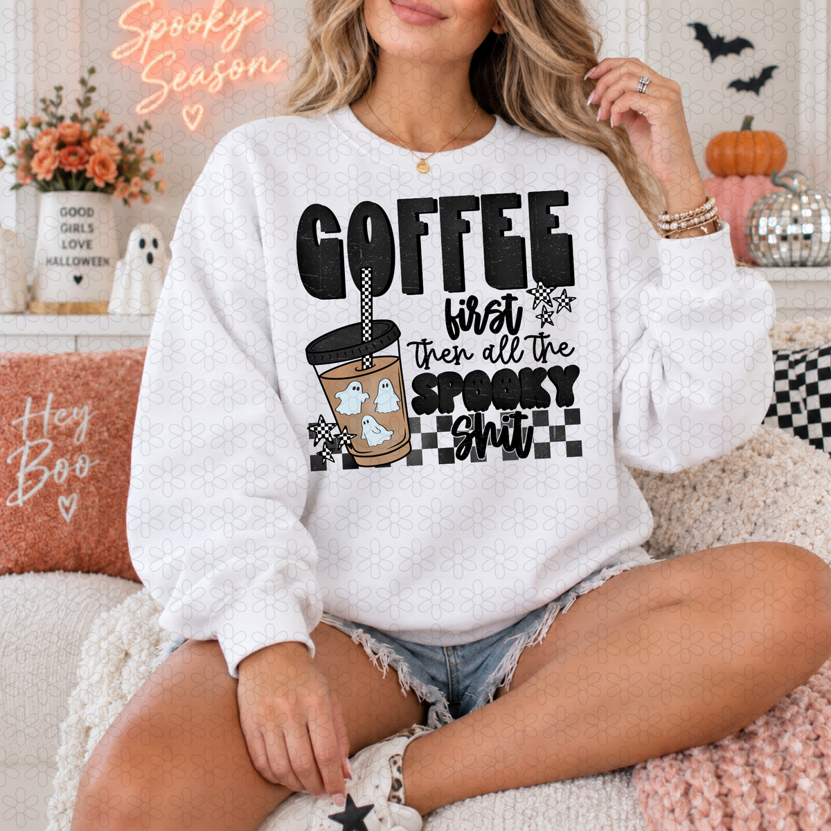 Coffee First Then All the spooky shit Completed Tee