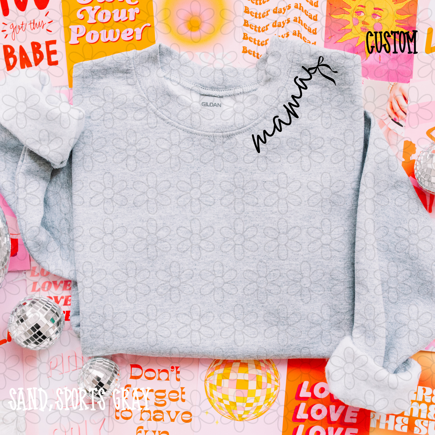 Collar Custom Names Bow Completed Tee