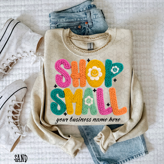 Colorful Knit Shop Small Custom Name DTF Transfer