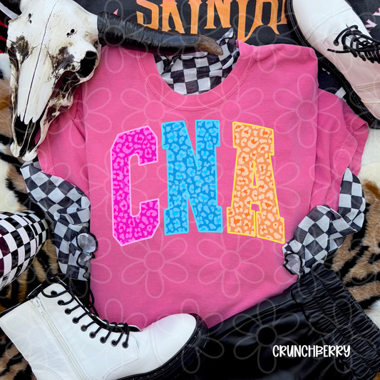Colorful Leopard CNA Completed Tee