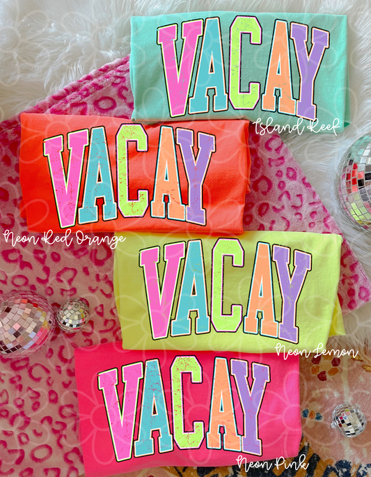 Colorful Varsity Vacay DTF Transfer