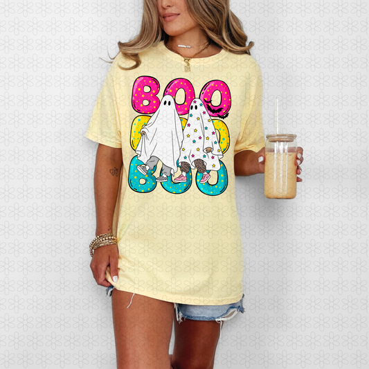 Colorful Boo Completed Tee
