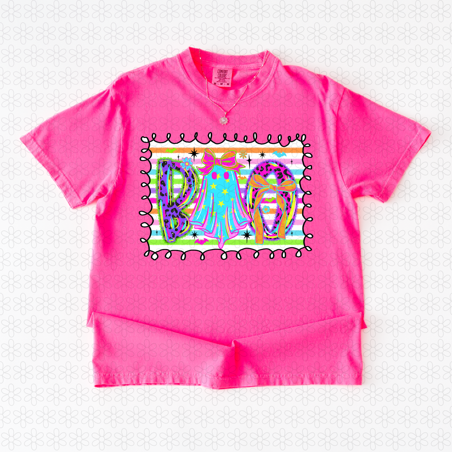 Colorful Boo Completed Tee