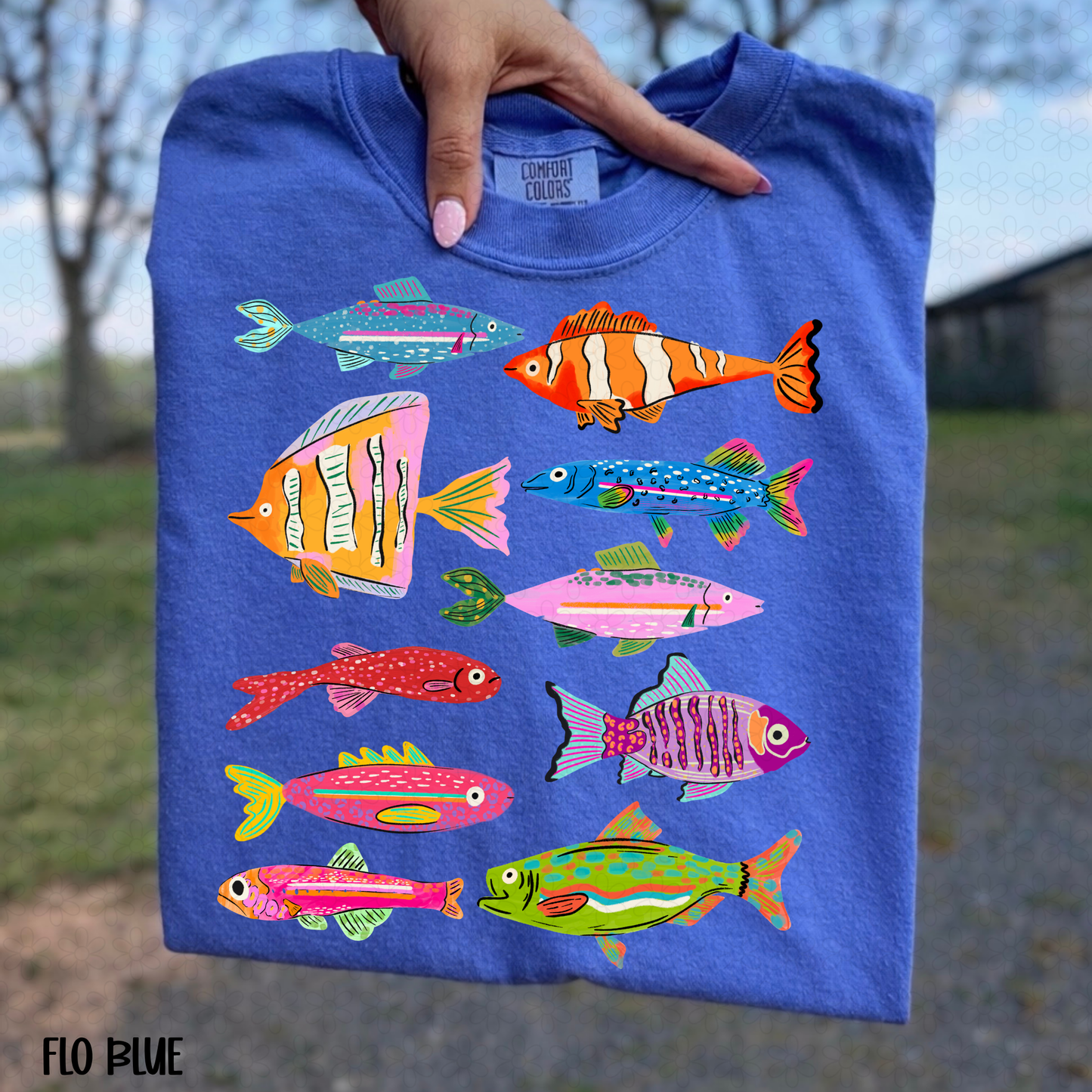 Colorful Fish Collage DTF Transfer