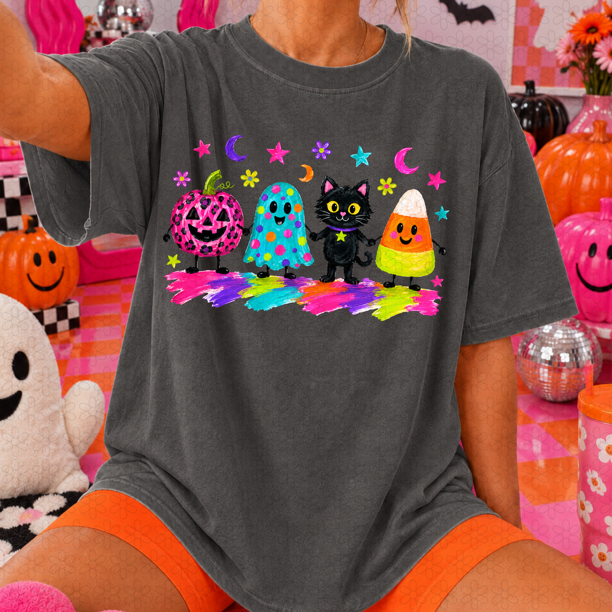 Colorful Halloween Friends DTF Transfer