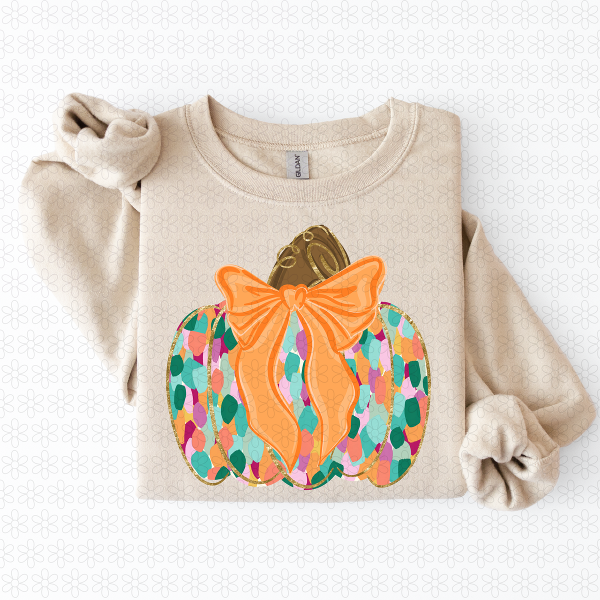 Colorful Pumpkin Completed Tee