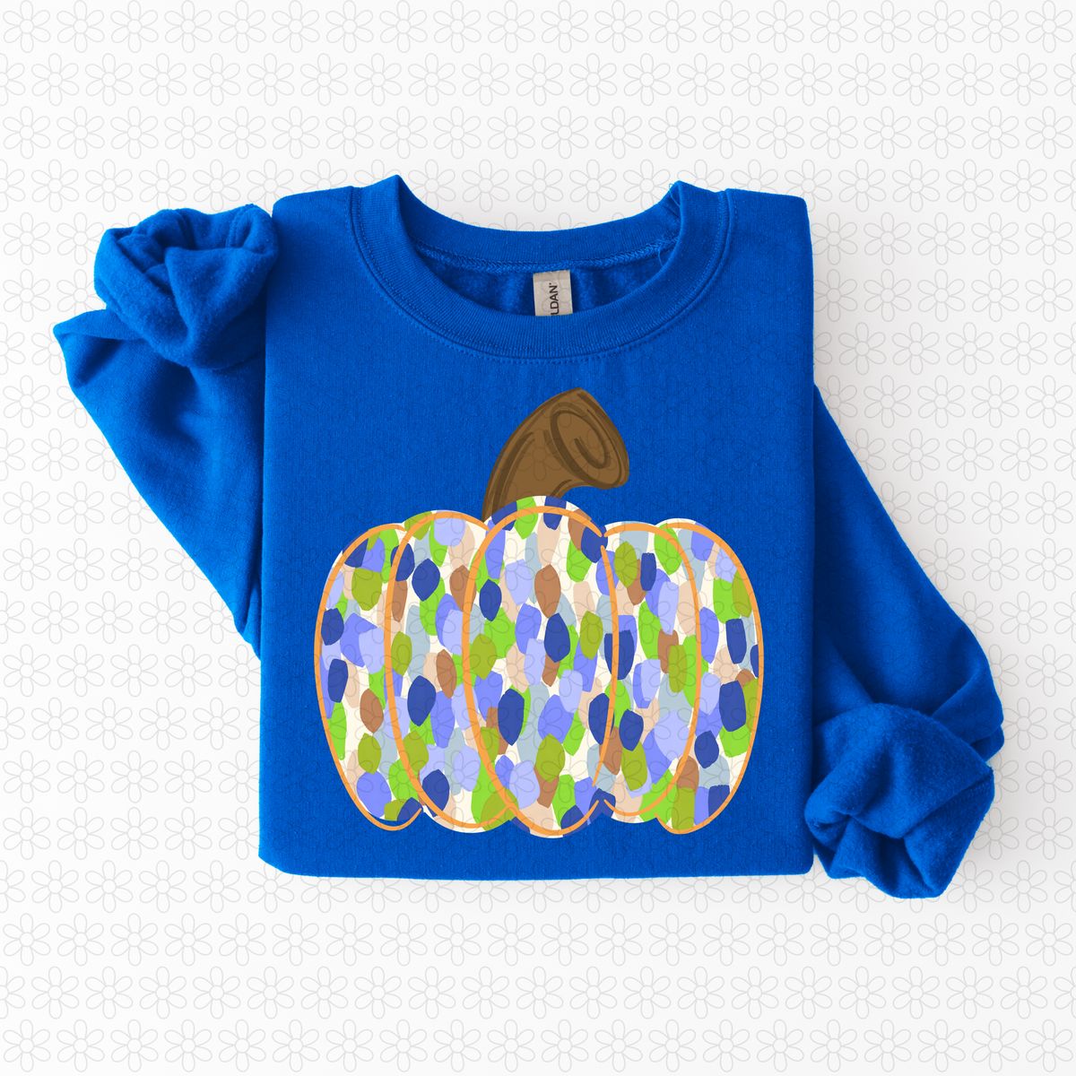 Colorful Pumpkin Blue Completed Tee