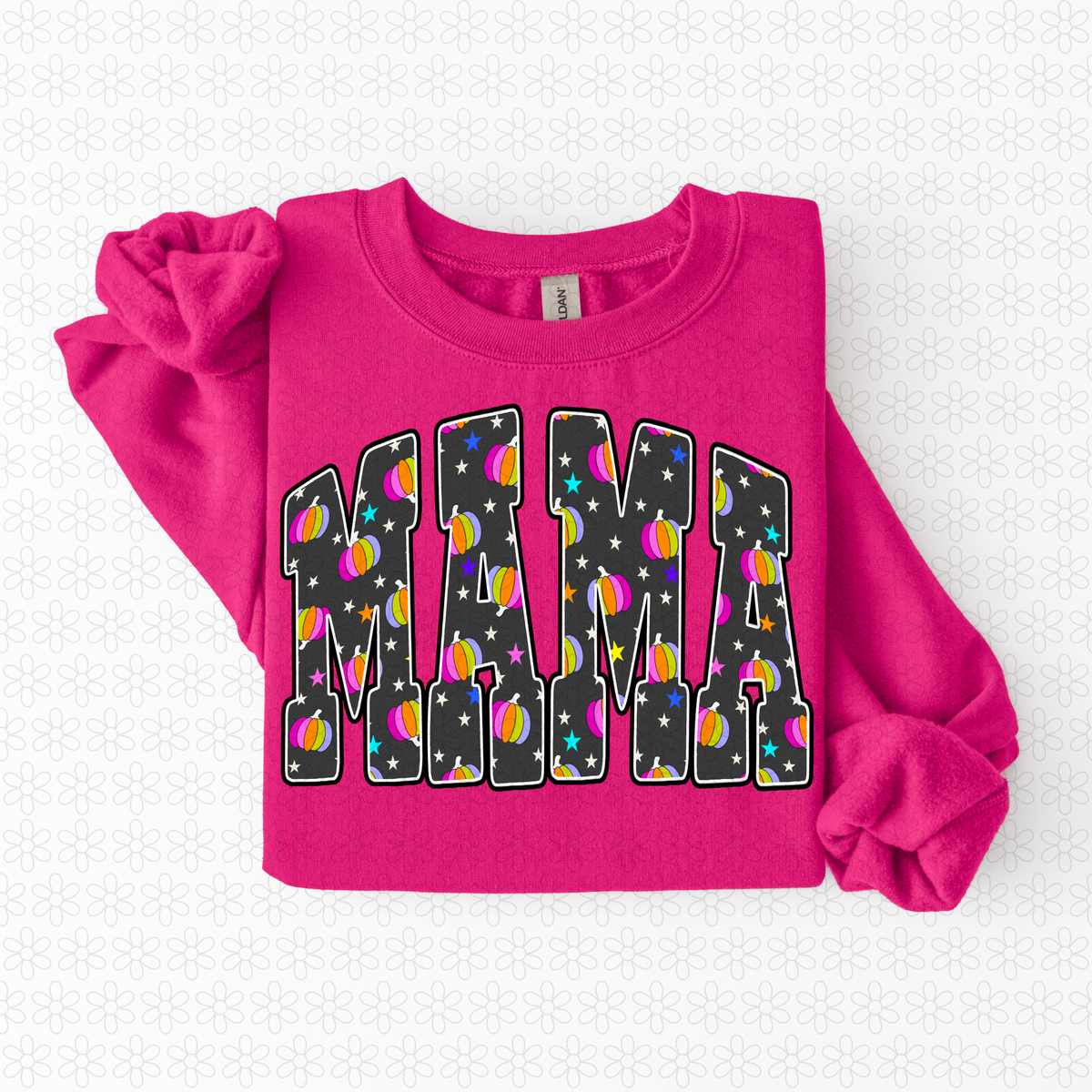 Colorful Pumpkin Mama Completed Tee