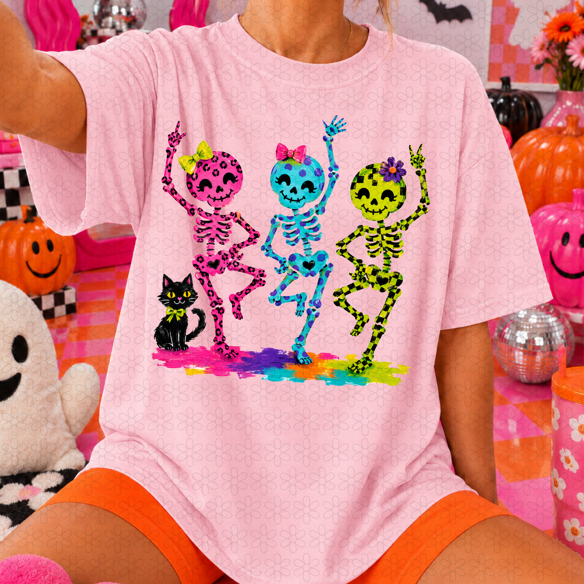 Colorful Skeletons Completed Tee