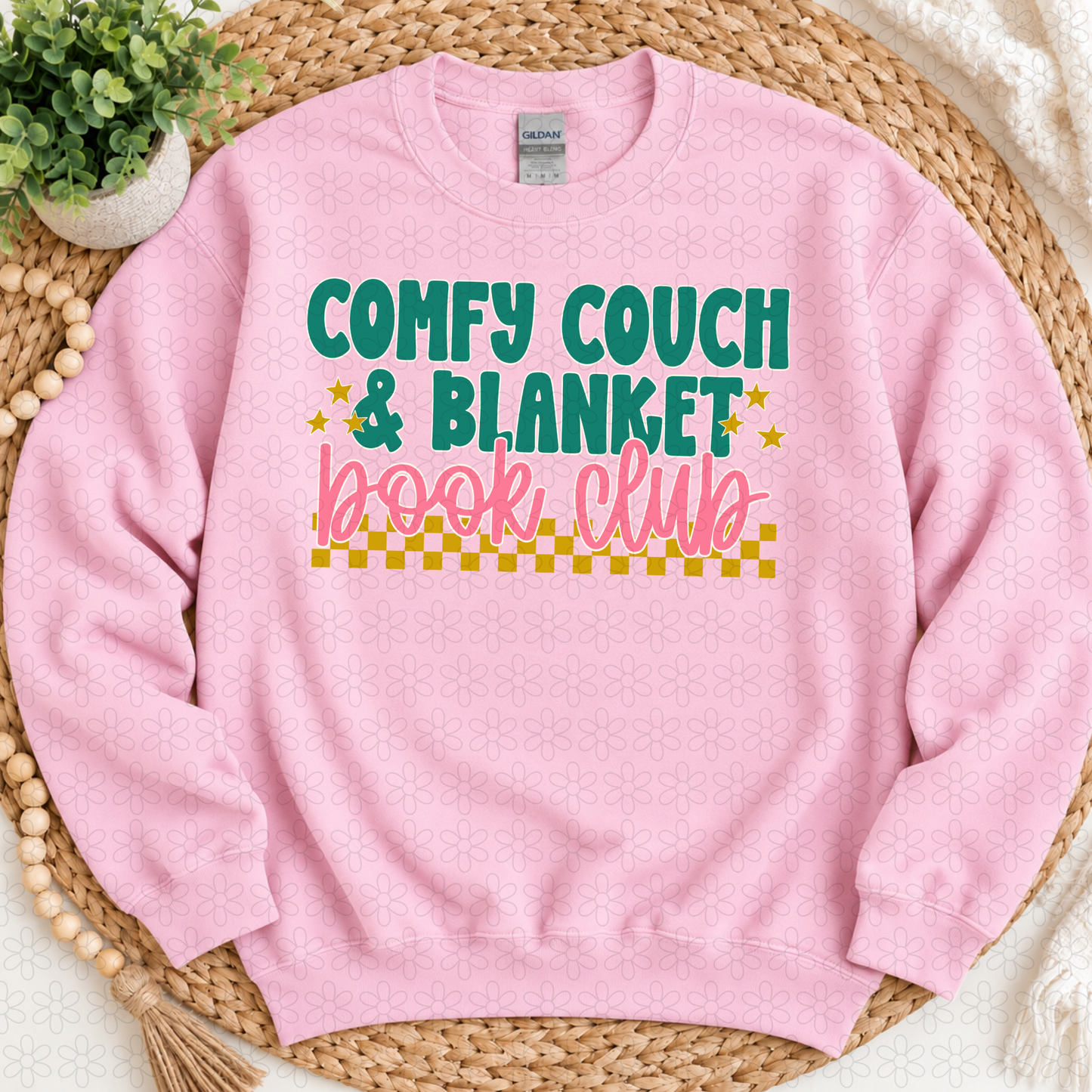 Comfy couch and blanket book club Completed Tee