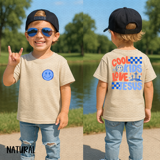Cool Kids Love Jesus (Multiple Color Options) Completed Tee