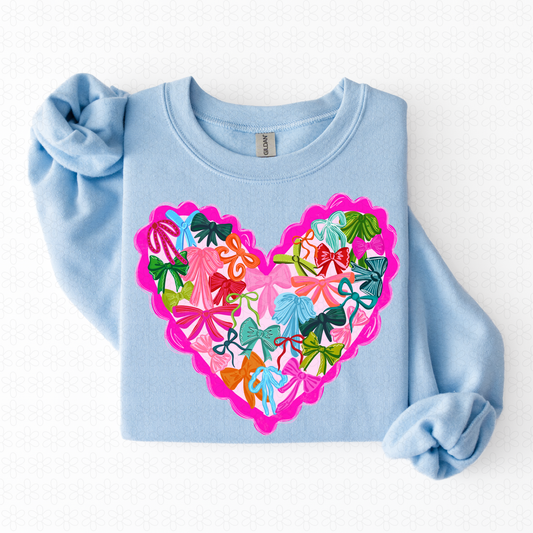 Coquette Bows Heart Collage DTF Transfer