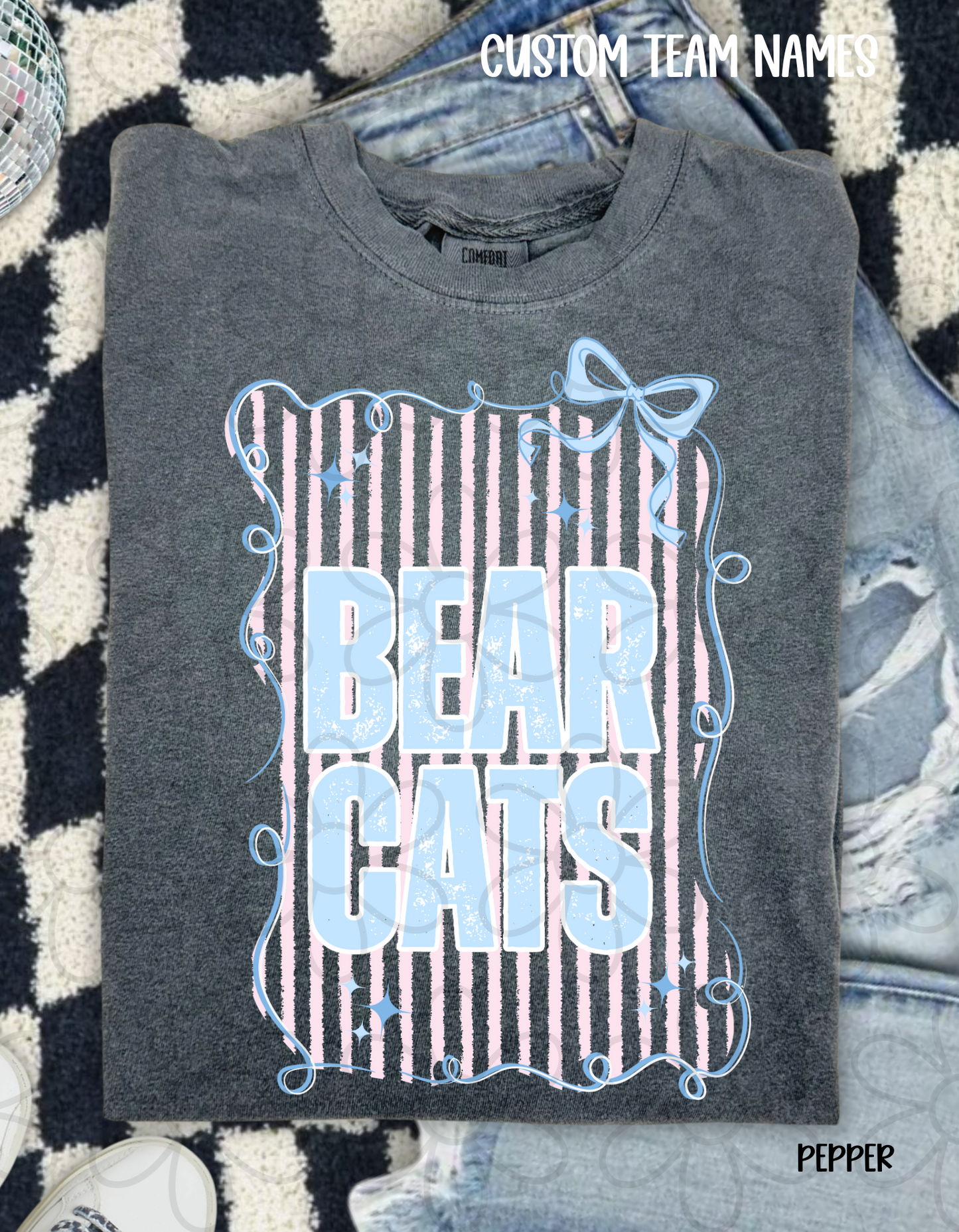Coquette Custom Team Name Completed Tee