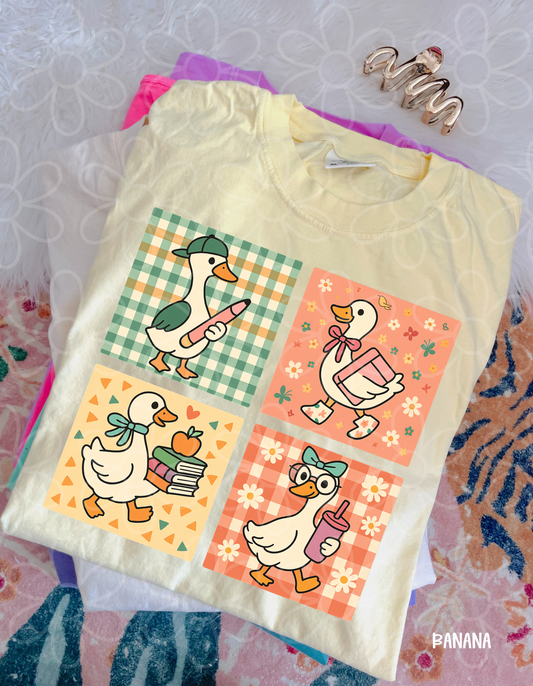 Coquette School Geese DTF Transfer
