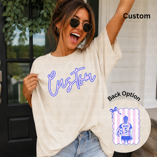 Custom Soccer bow Completed Tee