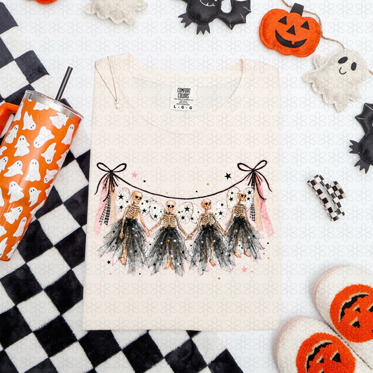 Coquette Skeleton Completed Tee