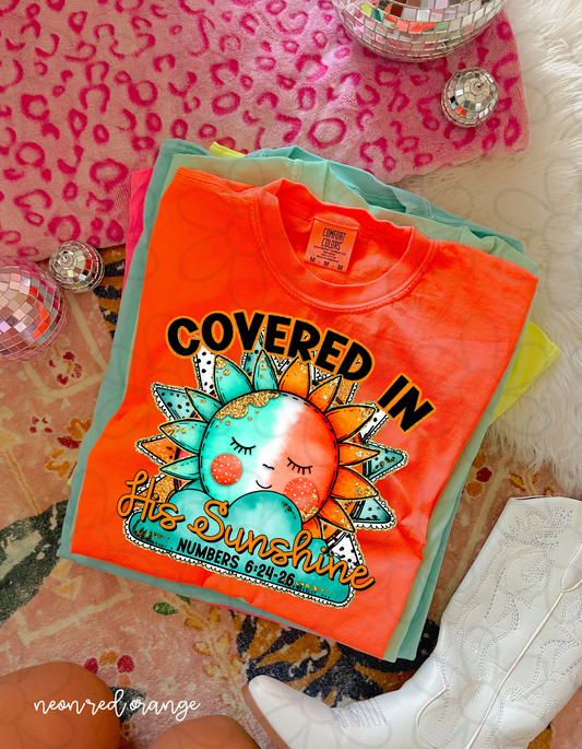 Covered In His Sunshine Kids Completed Tee