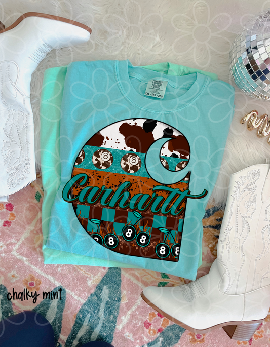 Cow Print Carhartt DTF Transfer