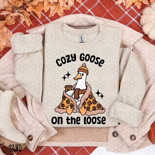 Crazy Goose On The Loose Fall DTF Transfer